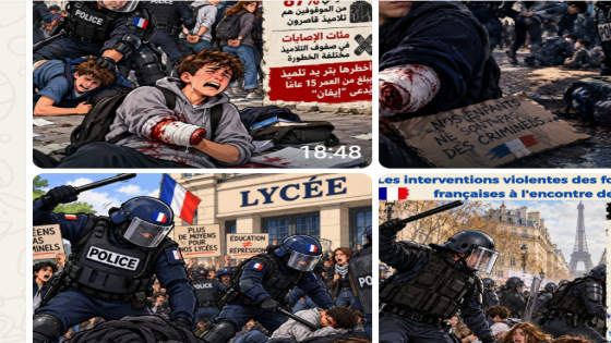 فرنسا “الحرية والمساواة والأخوة” تتجرد من إنسانيتها وتصدم العالم بأبشع مشاهد التنكيل بآلاف الطلاب